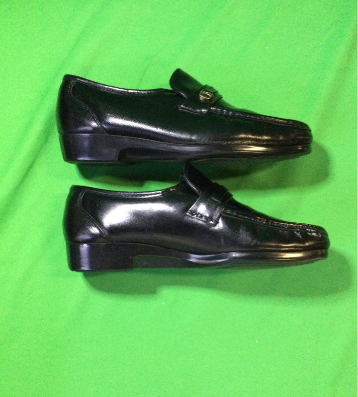 Florsheim Black Solid Strappy Dress Shoe Men 6.5