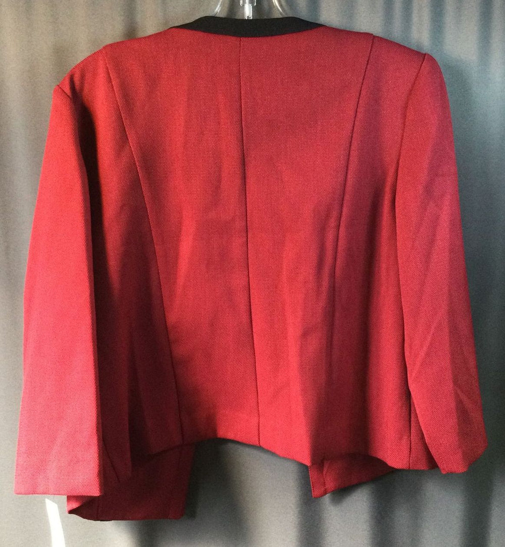 Studio One Red and Black Trim Jacket - Size 10 - Ladies