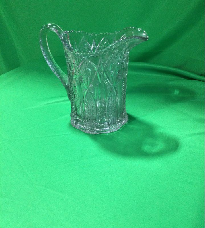 Clear Glass Sun Design Pitcher