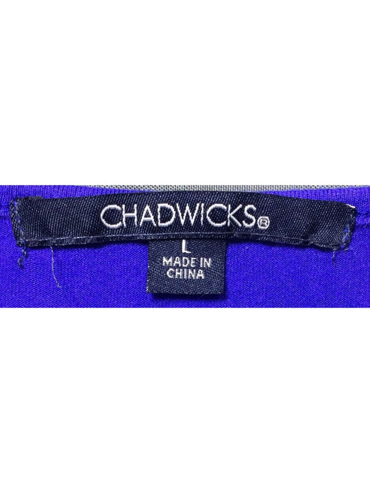 Chadwick's Blue Women's T-Shirt - Size L