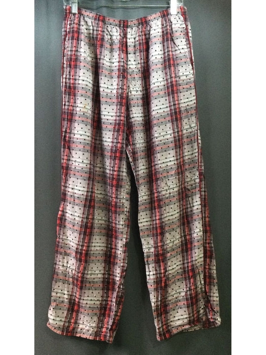 Victoria's Secret Red and White Polka Dot + Checked Pants - Size Medium - Ladies