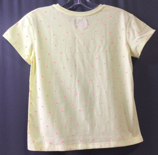 Cat & Jack Girl's Yellow and Pink Polka Dots T-Shirt - Size L (10/12)