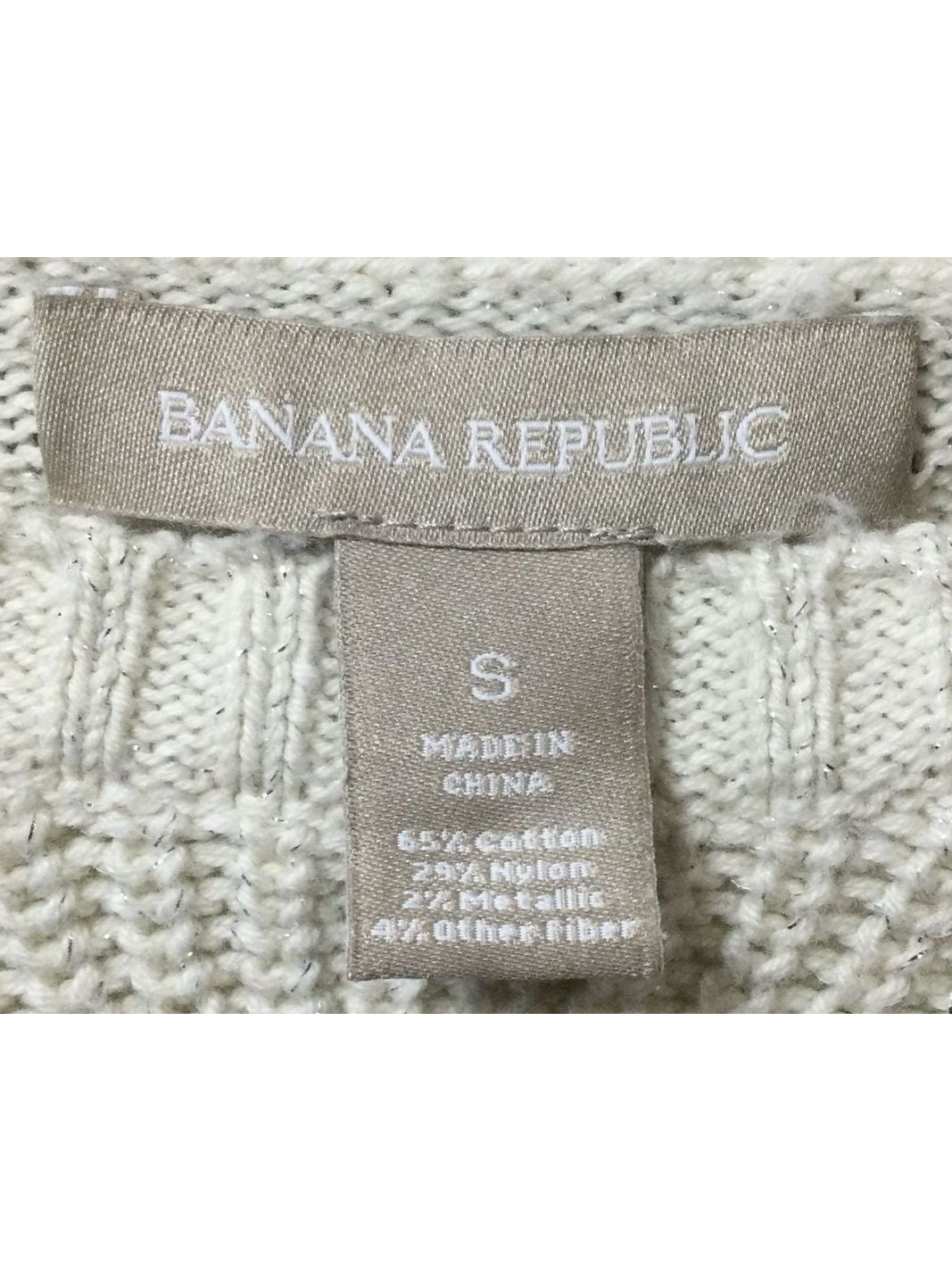 Banana Republic Women's White Sweater Long Sleeve - Size S - Small