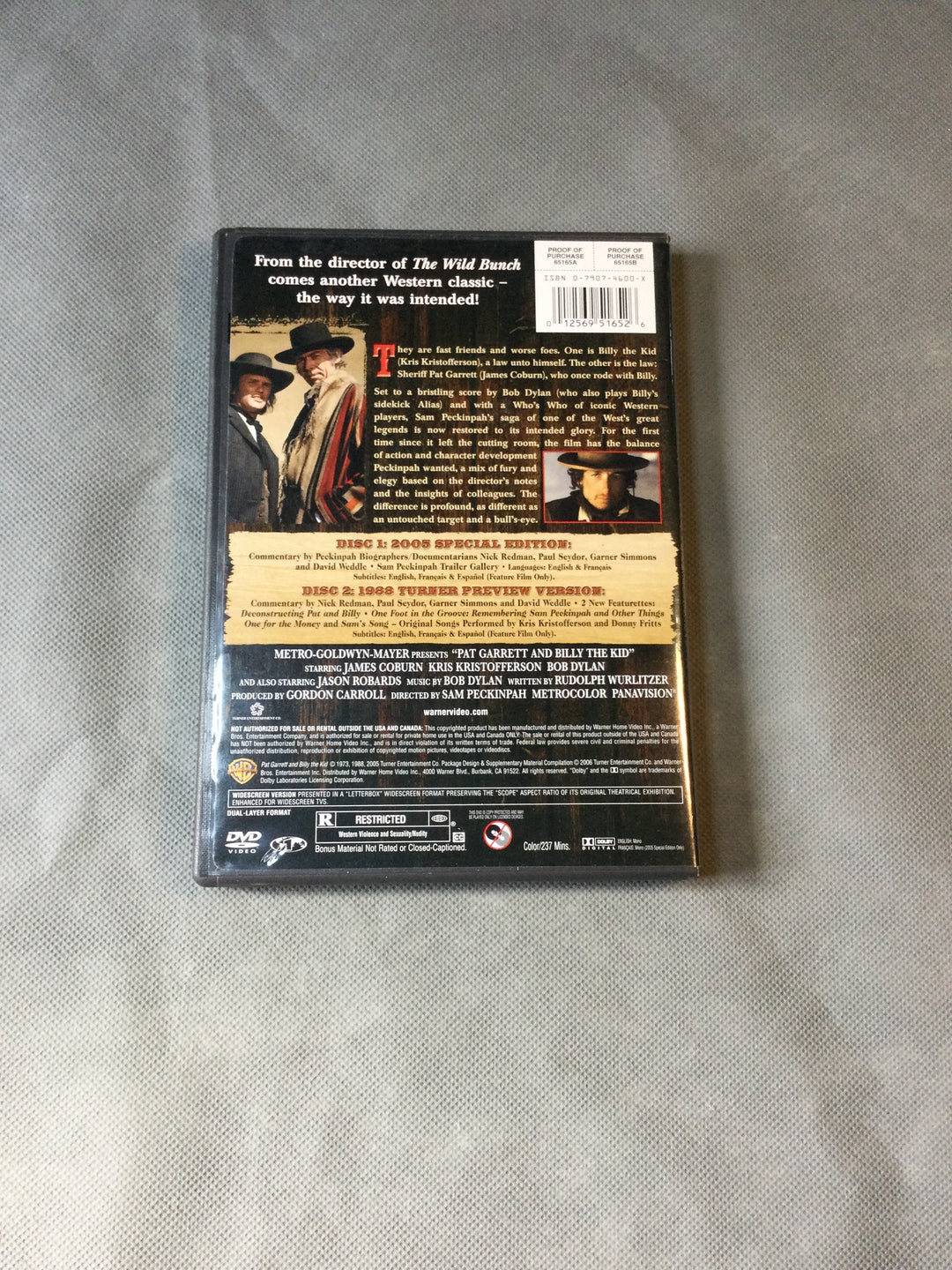 Warner Brothers Pat Garrett And Billy The Kid Two-Disc Special Edition