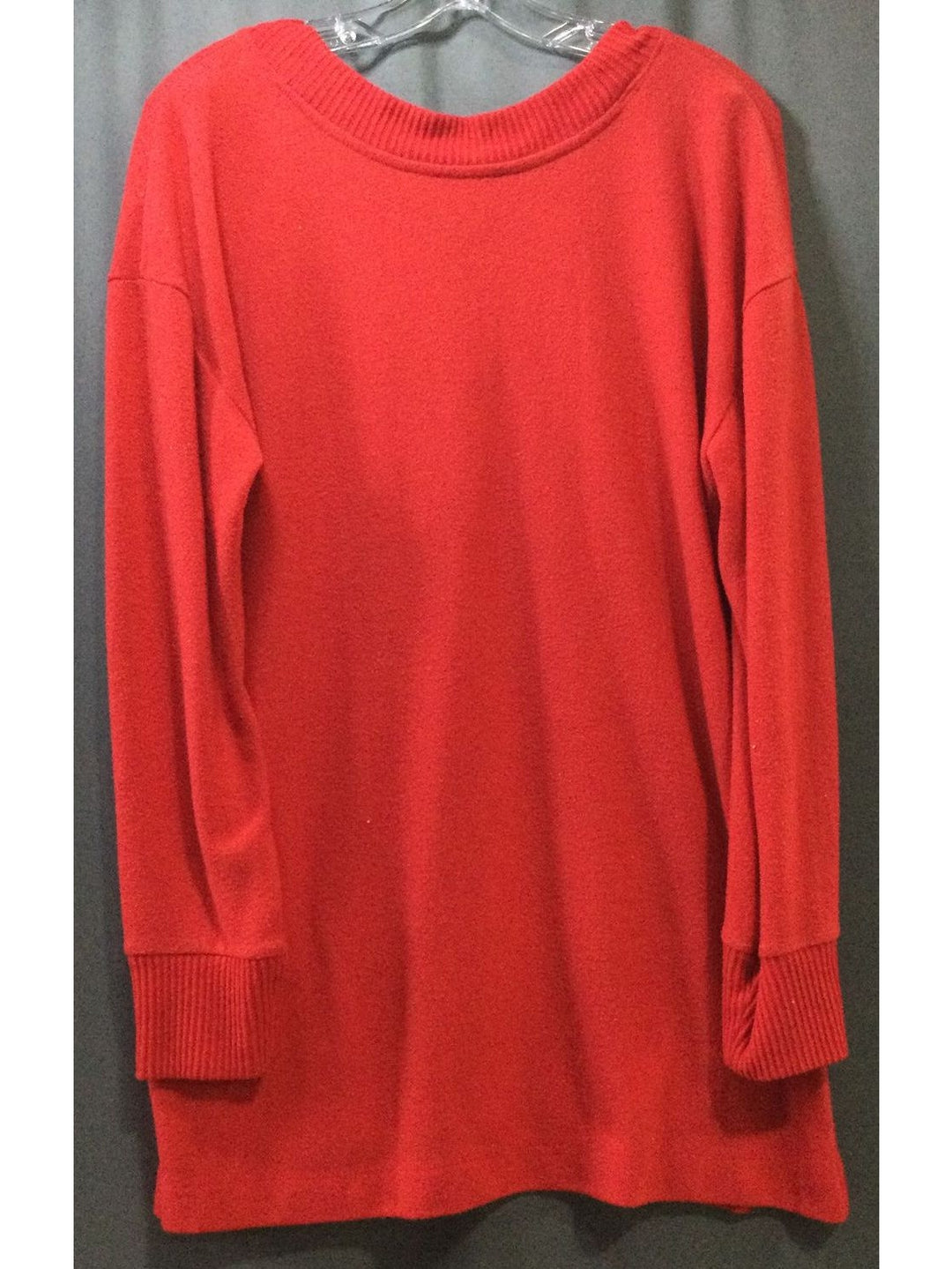 LOFT Women's Red Long Sweater Long Sleeve - Size L - Large