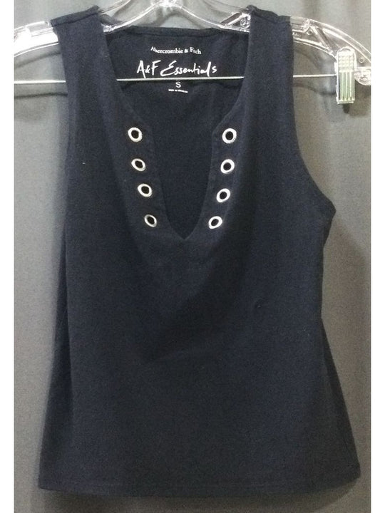 Abercrombie & Fitch Black Studded Junior's Tank Top - Size S - Small