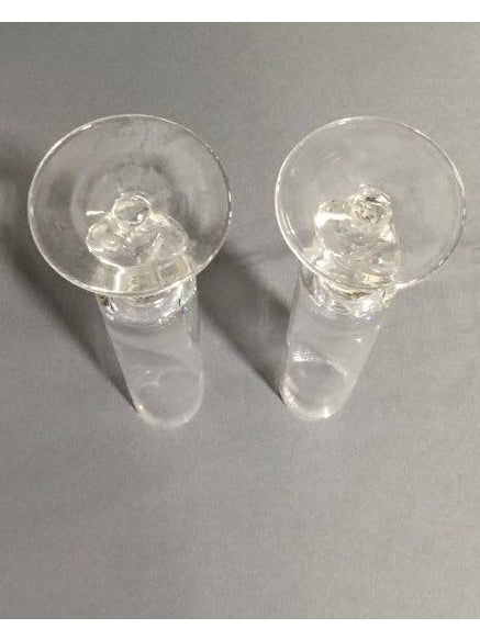 Medium Glass Flutes With Hearts