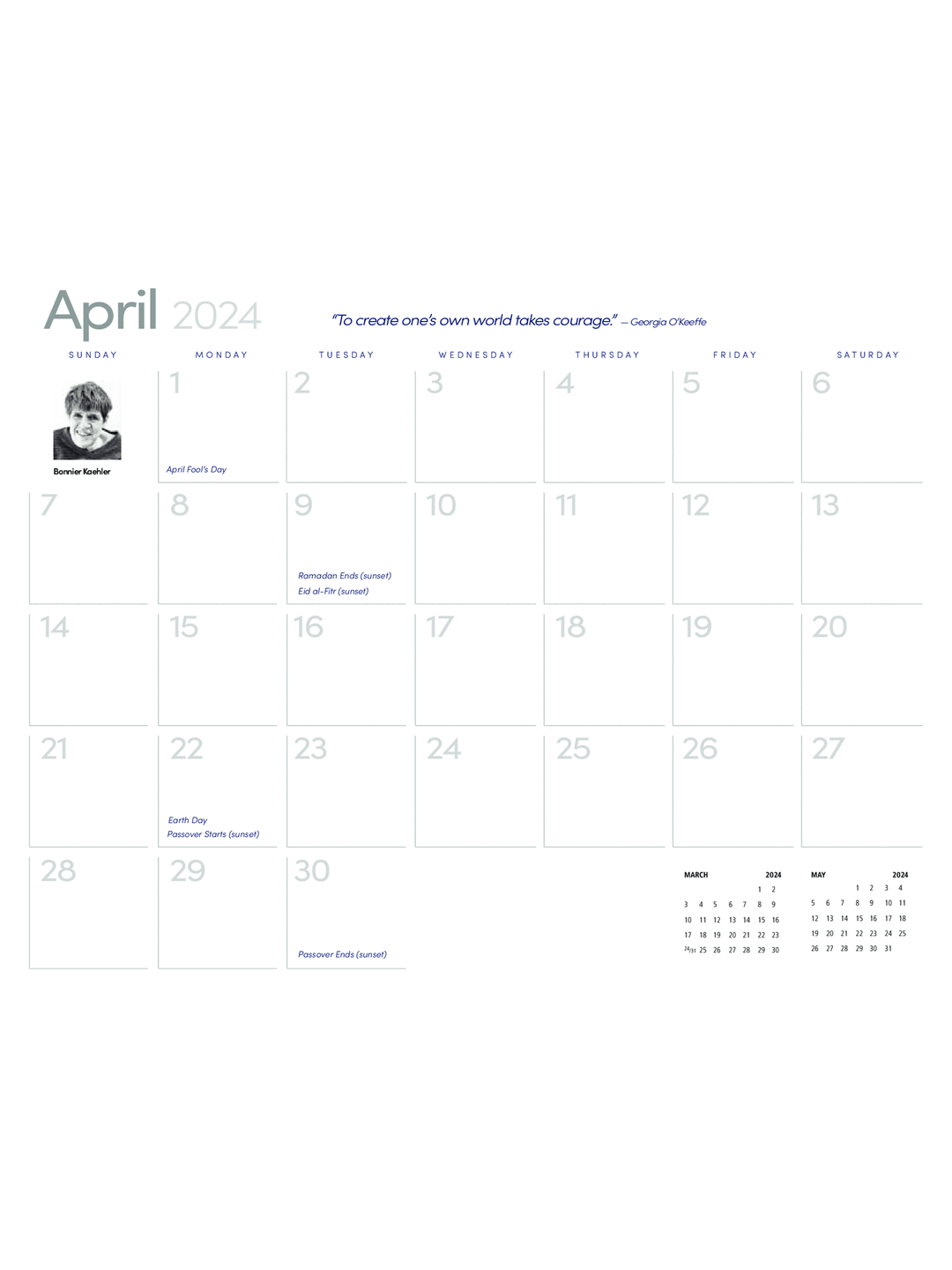 2024 Unique Perspective Calendar - The Kennedy Collective Thrift - 