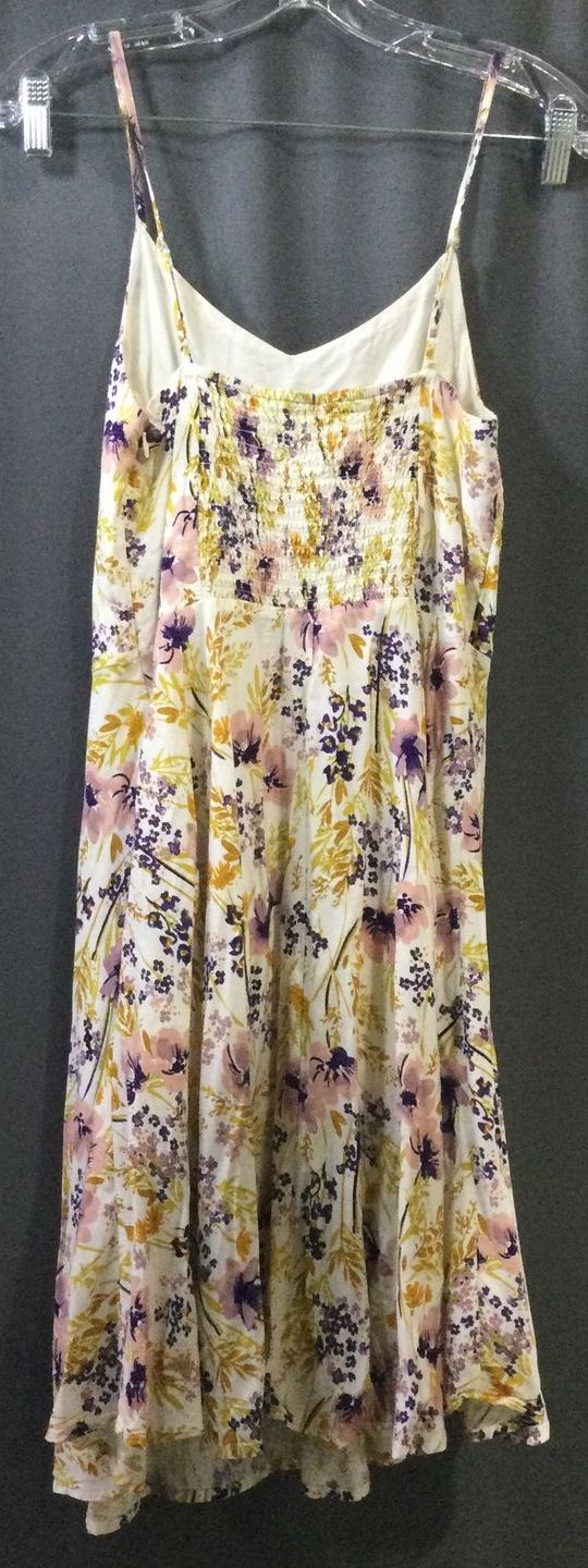 OLD NAVY Women's White, Purple and Pink Multicolor Flowers Casual Dress - Size M