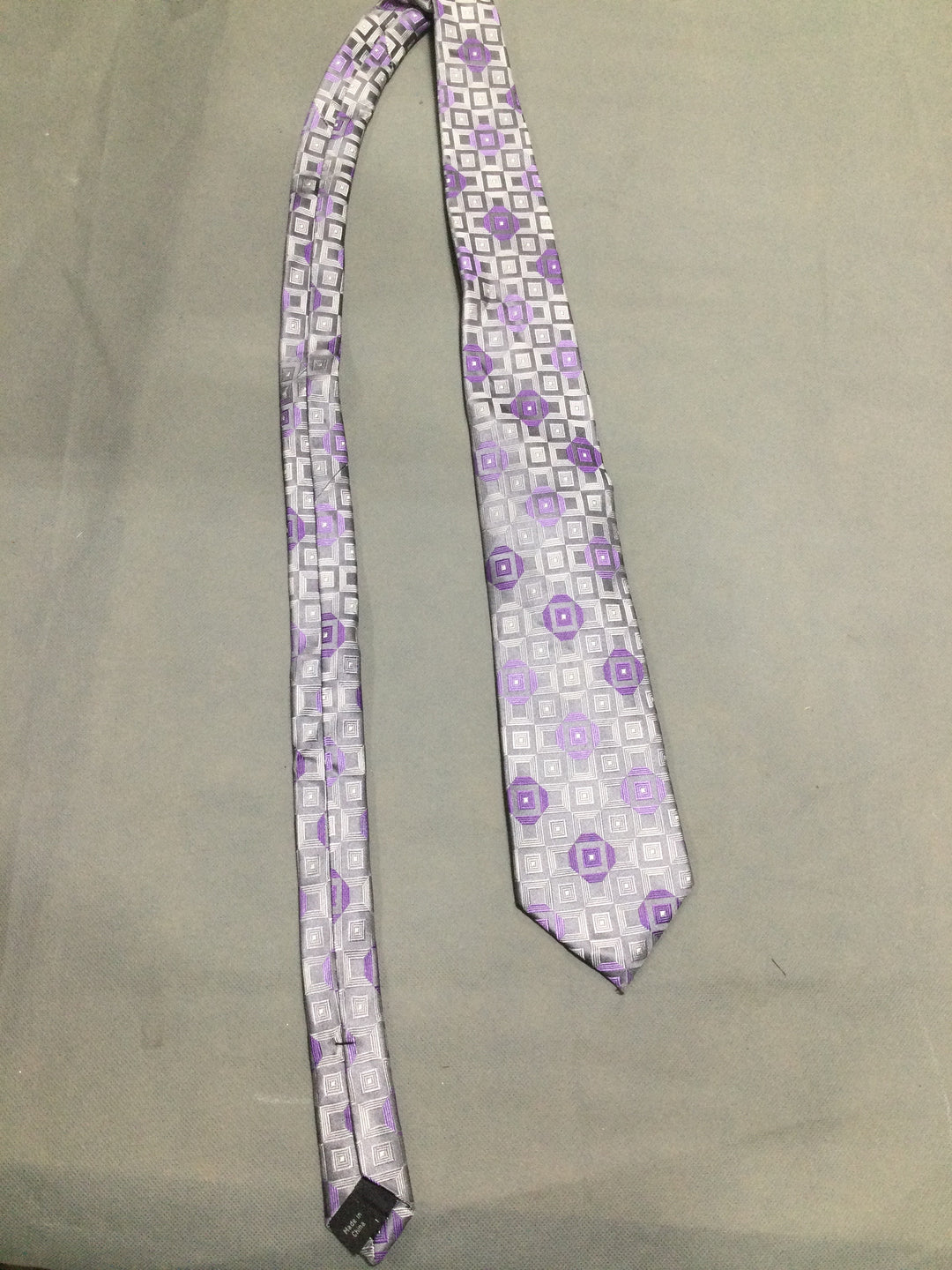 Michael Kors Men Gray And Purple Tie