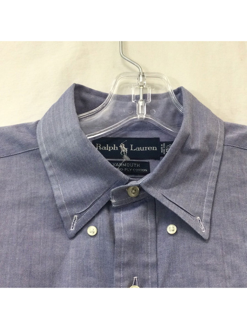 Ralph Lauren Men's Blue Collard Shirt Size 15 1/2 - The Kennedy Collective Thrift - 