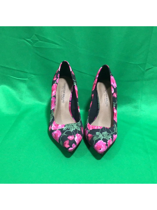 Christian Siriano 7 1/2 Flowers Print Heels - The Kennedy Collective Thrift - 