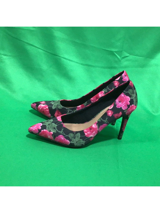 Christian Siriano 7 1/2 Flowers Print Heels - The Kennedy Collective Thrift - 