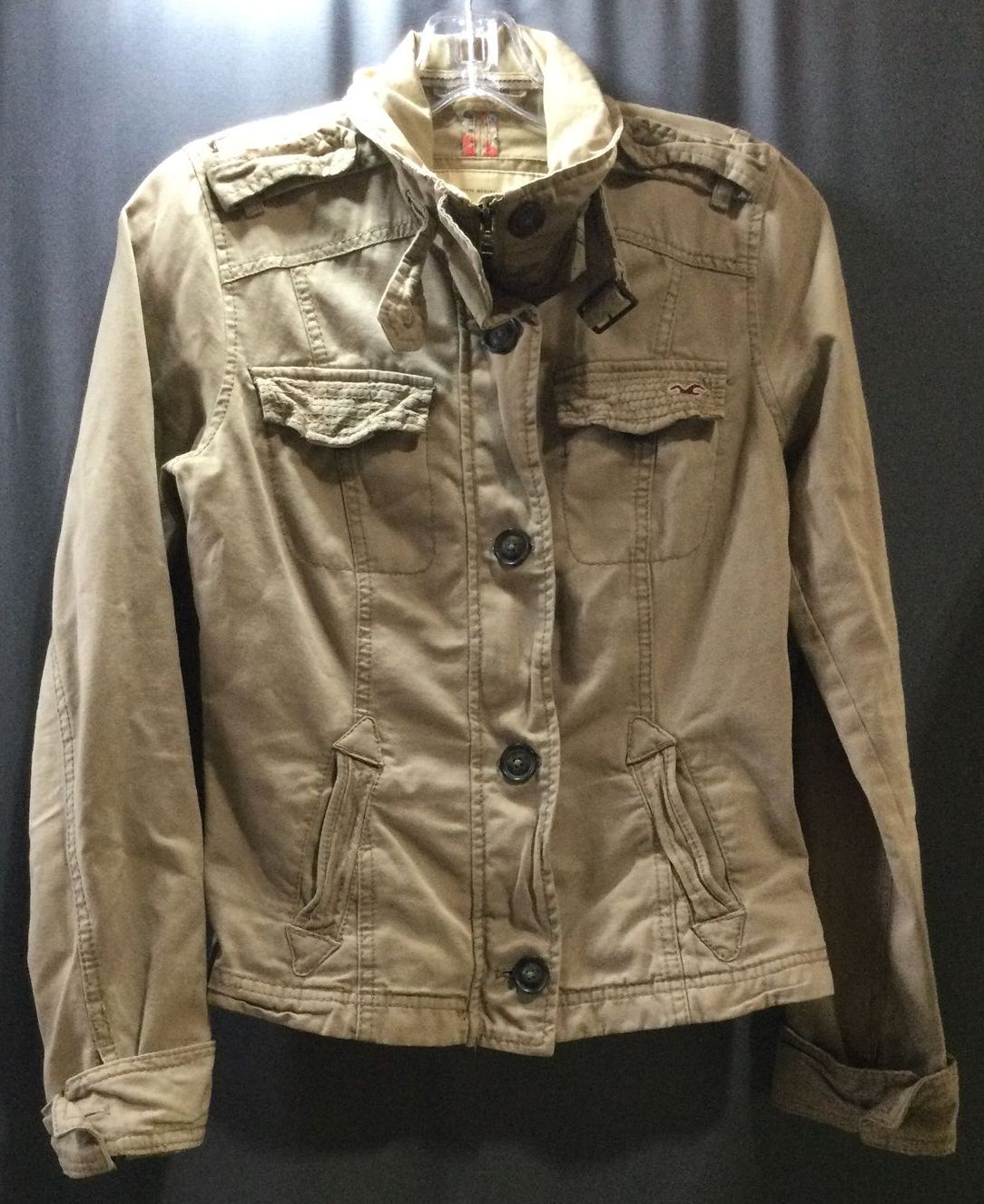 Hollister khaki jacket on sale