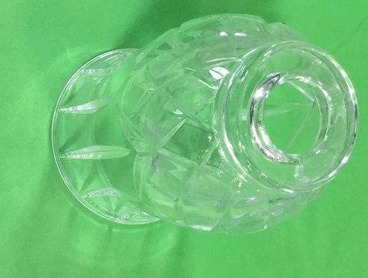 Unknown Company Medium Glass Glass Candle Holder With Diamonds Candle Holder