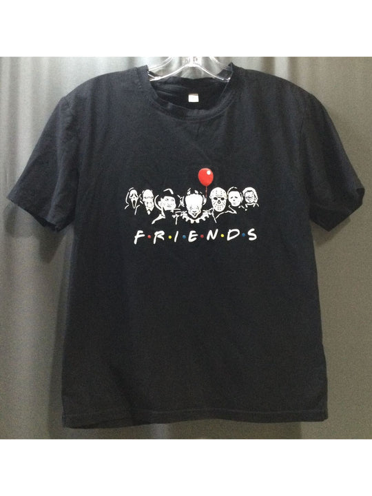 Brand Black with Friends White Monsters T-Shirt Size Small Junior's