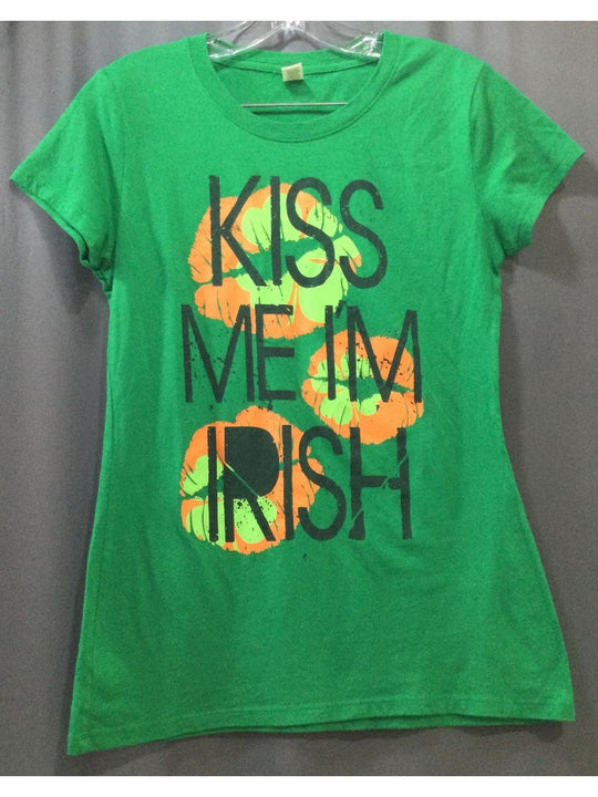 H Green and Orange Women's T-Shirt - Size L - Large