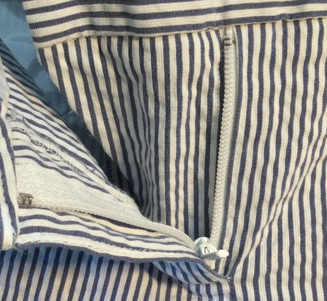 Ann Taylor Blue and White Striped Pants - Size 4P - Ladies