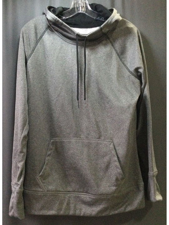 Danskin Now Dark Grey & Black Hood Sweater - Men's Long Sleeve Size L/G (12-14)