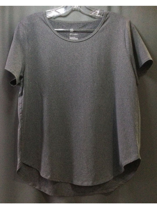 All In Motion Dark Grey Scoop Neck Women's T-Shirt - Size L - Large