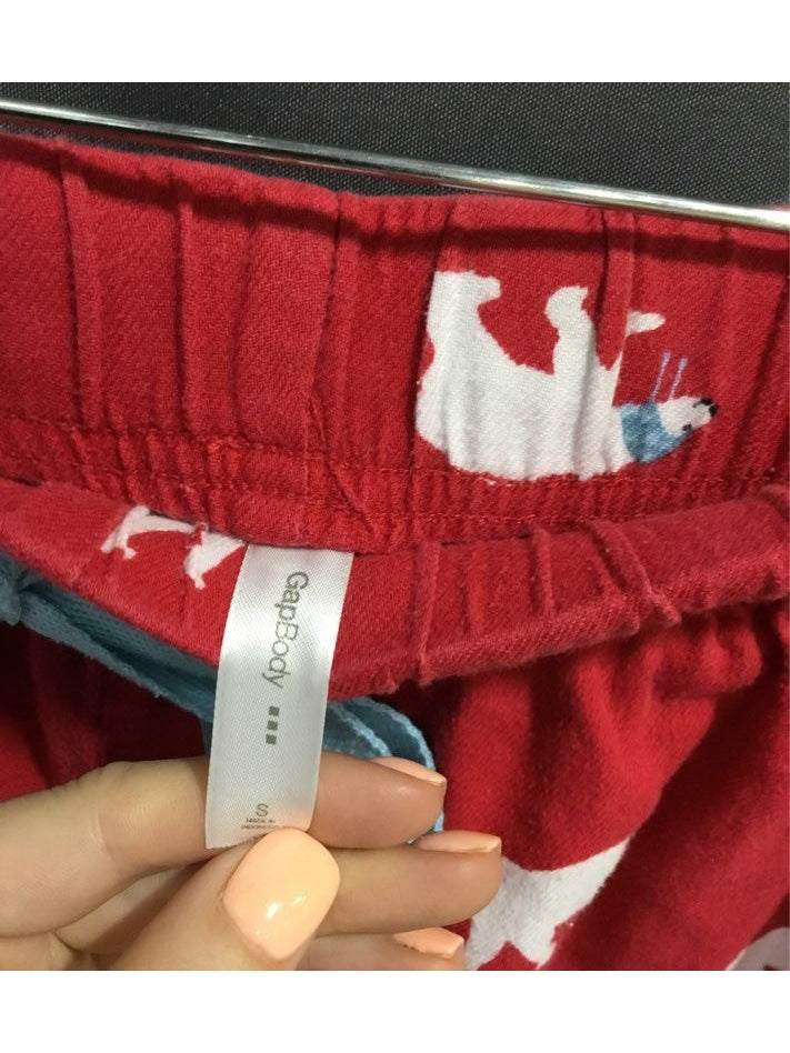 Body Gap Red With Polar Bears Pajama Pants - Size Small