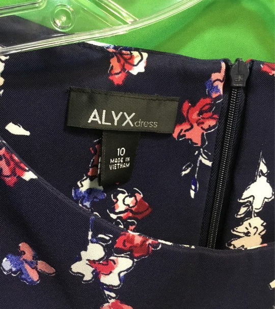 Alyx Blue-Flowers Casual Dress - Size 10