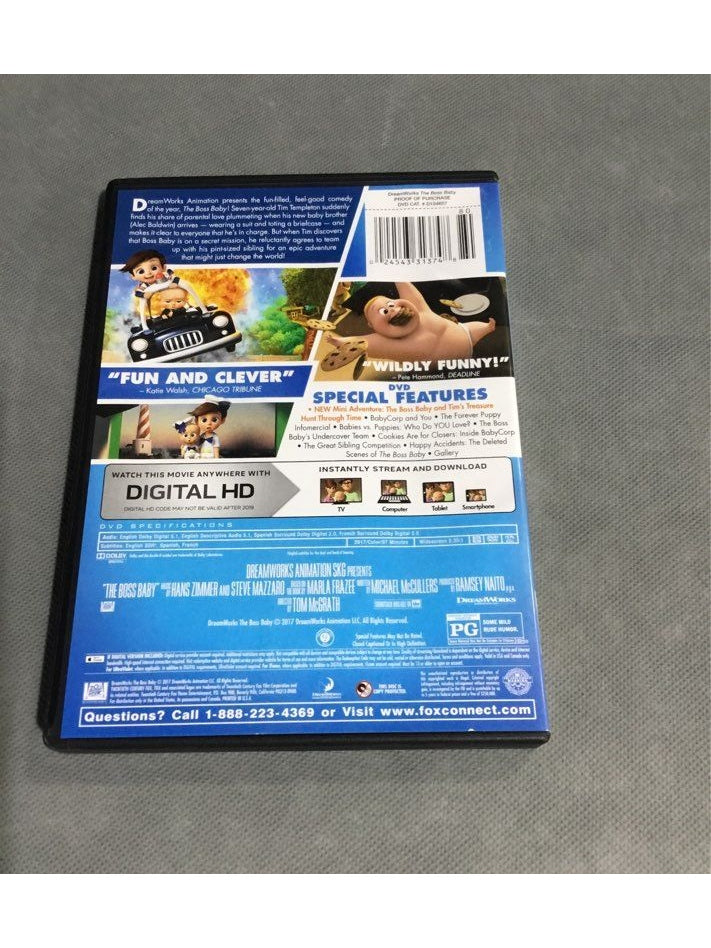 20th Century Fox's Boss Baby DVD+Digital