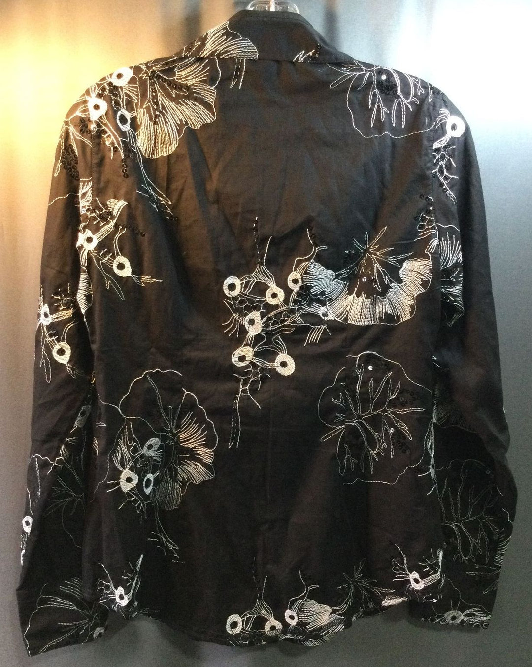 Georg Roth Black and White Floral Button Up Blouse - Size XS - Ladies