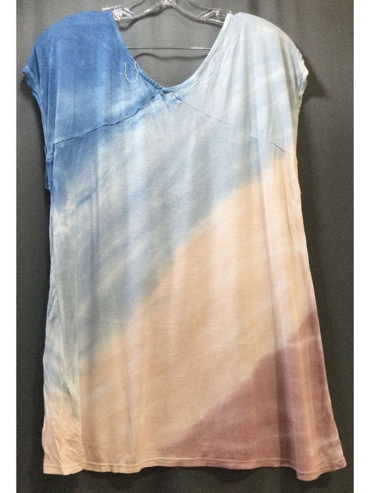 Blue, Orange and Purple Tie-Dyed - Women's T-Shirt - Size Medium