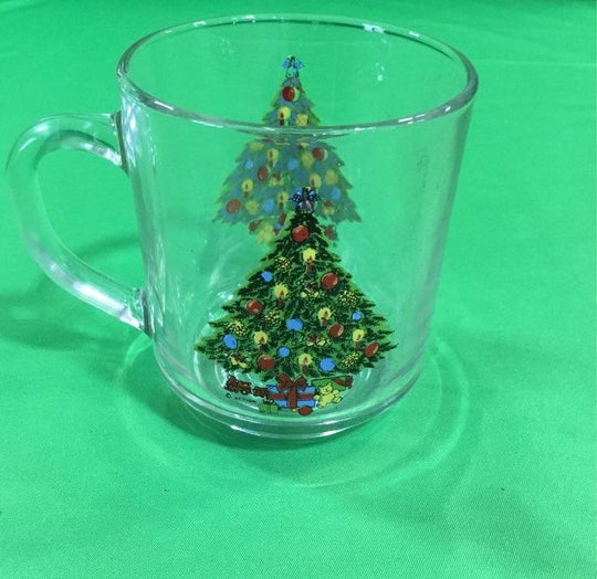 Luminarc Small Glass Glass With Christmas Tree Glass With Christmas Tree