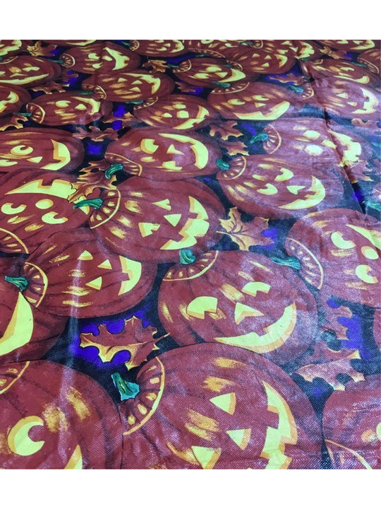 Large Plastic Jack O Lanterns Tablecloth: 48.5 inches by 49 inches