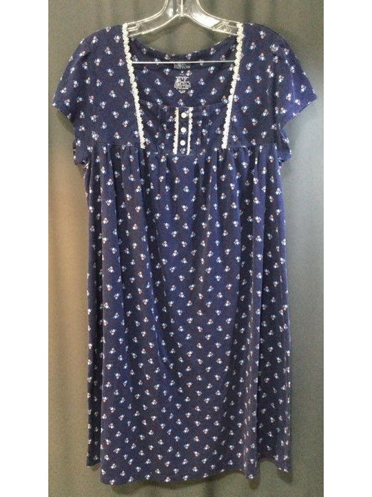 Croft & Barrow Blue with Flowers Women's Dress - Size Medium