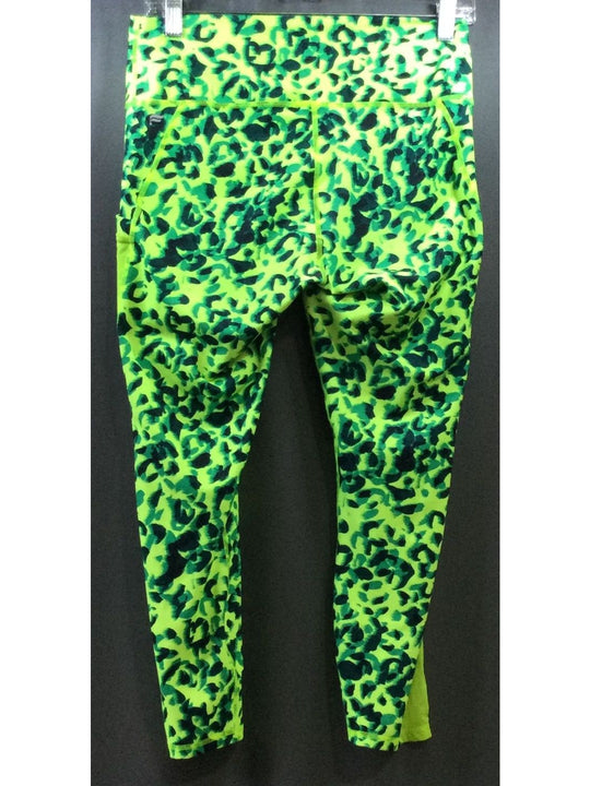 Powerhold by Fabeltics Yellow Cheetah Print Athletic Pants Size XL - Ladies