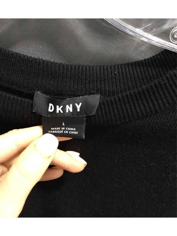 DKNY BLACK Sweater Poncho - Size Large