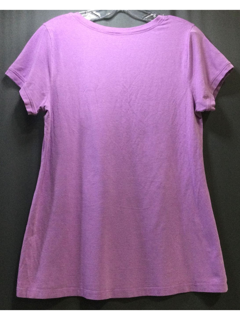 Garnet Hill Purple V-Neck Women's T-Shirt - Size M