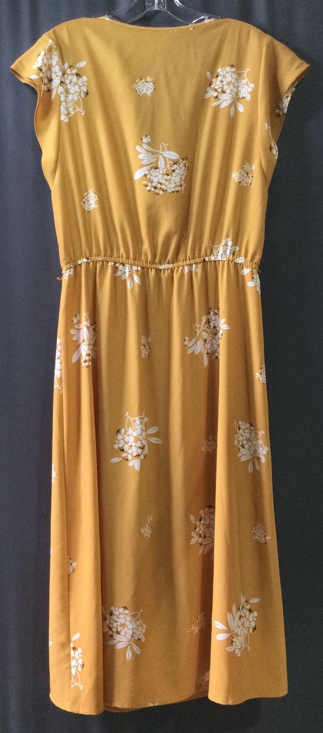 LOFT OUTLET Women's Long Yellow and White Flowers Casual Dress - Size M