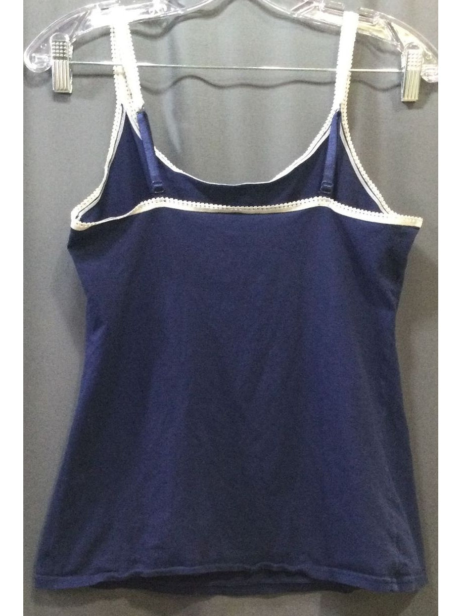 Maidenform Blue and White Trim Women's Tank Top - Size L - Large