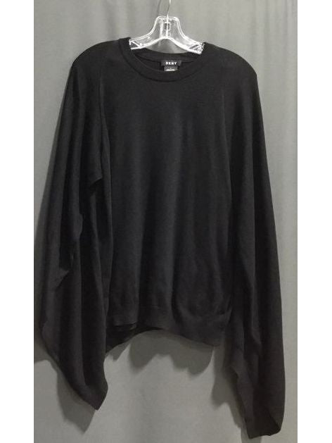 DKNY BLACK Sweater Poncho - Size Large