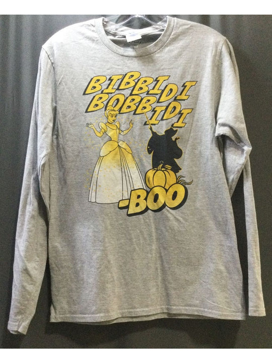 Port & Company Grey and Yellow Cinderella Long Sleeve - Size Small - Junior's