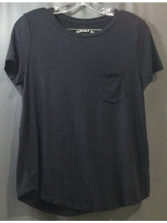 Aeropostale Women's Black Scoop Neck T-Shirt - Size M