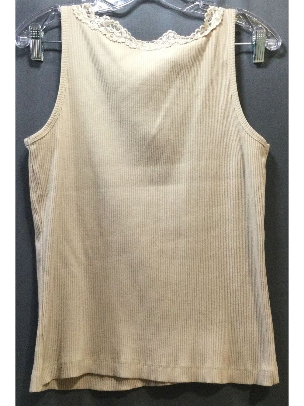 Chico's Light Brown Striped Sleeveless Women's Tank Top - Size 2