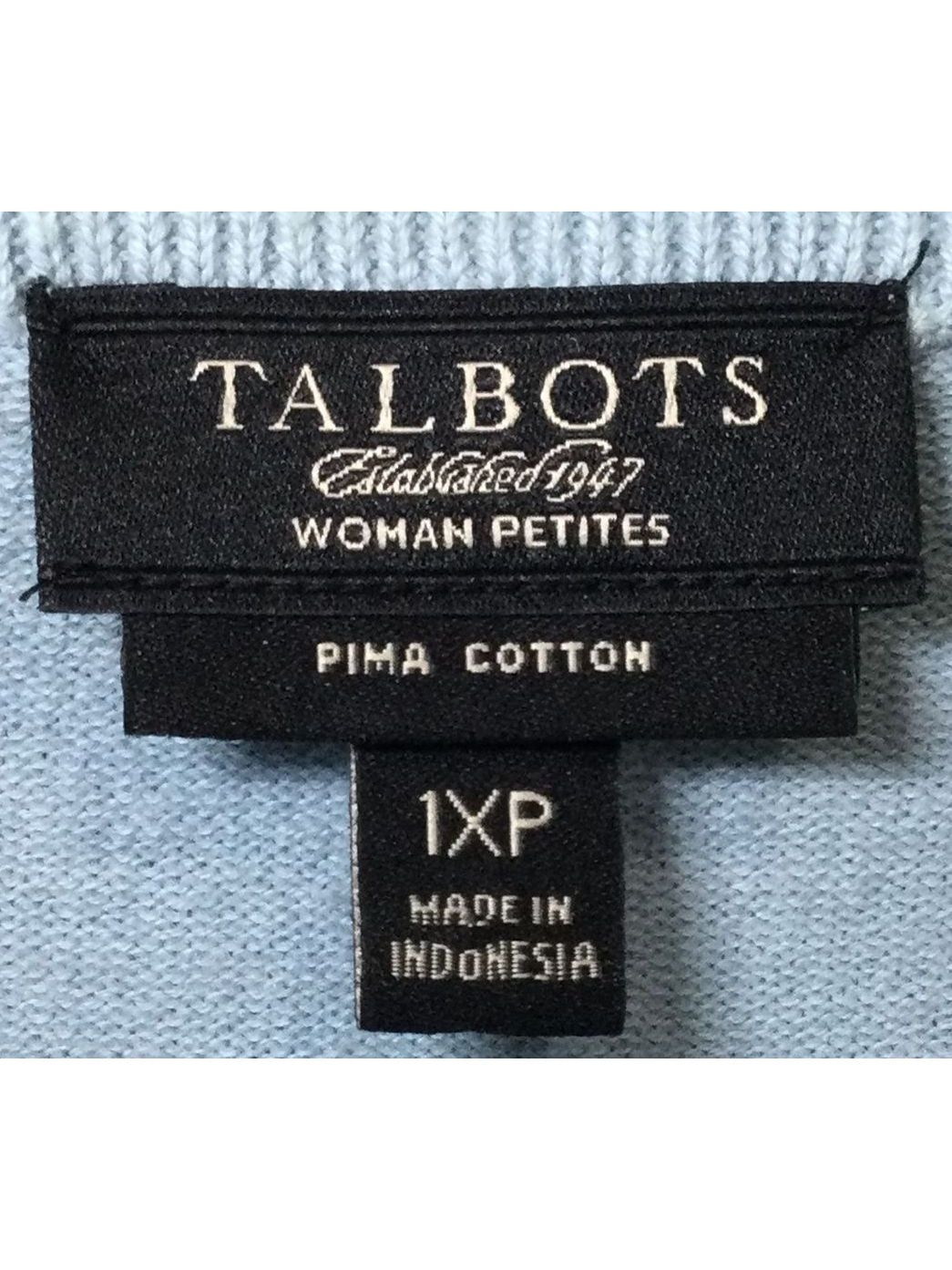 TALBOTS Women's Blue Button-Up Cardigan Sweater Long Sleeve - Size 1XP