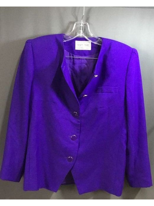 SUITSME Purple Skirt Suit Set - Size XS