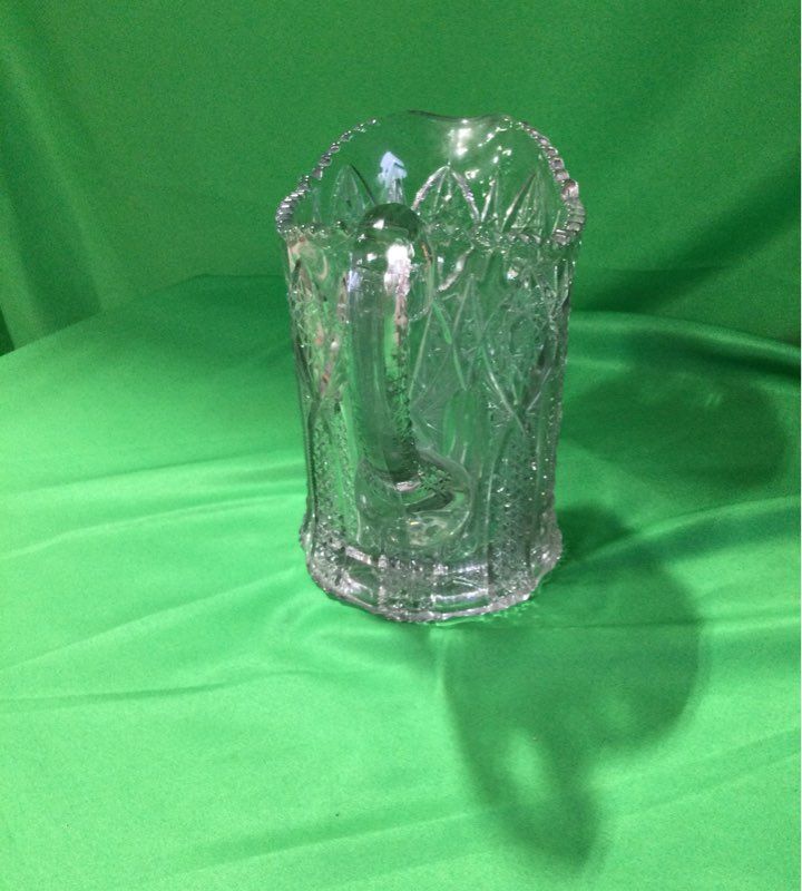 Clear Glass Sun Design Pitcher