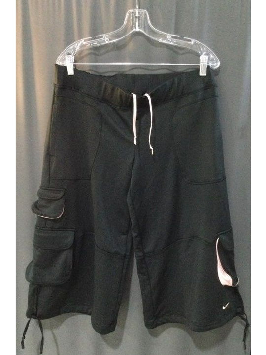 Nike Fit Dry Black and Pink Women's Pants - Size Large (12-14)