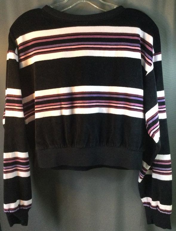 Wild Fable Black with Colored Stripes Women's Sweater - Size S