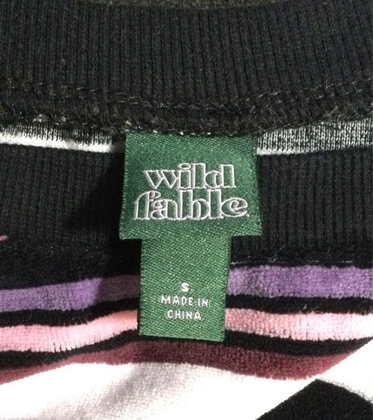 Wild Fable Black with Colored Stripes Women's Sweater - Size S