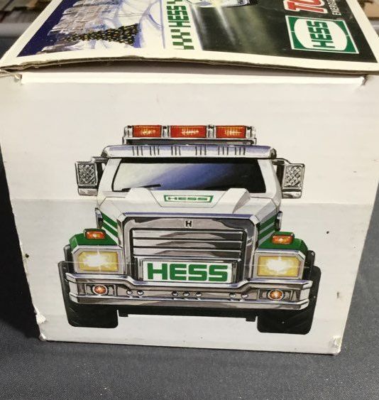 Hess Cardboard Green And White Hess Toy Truck And Race Car