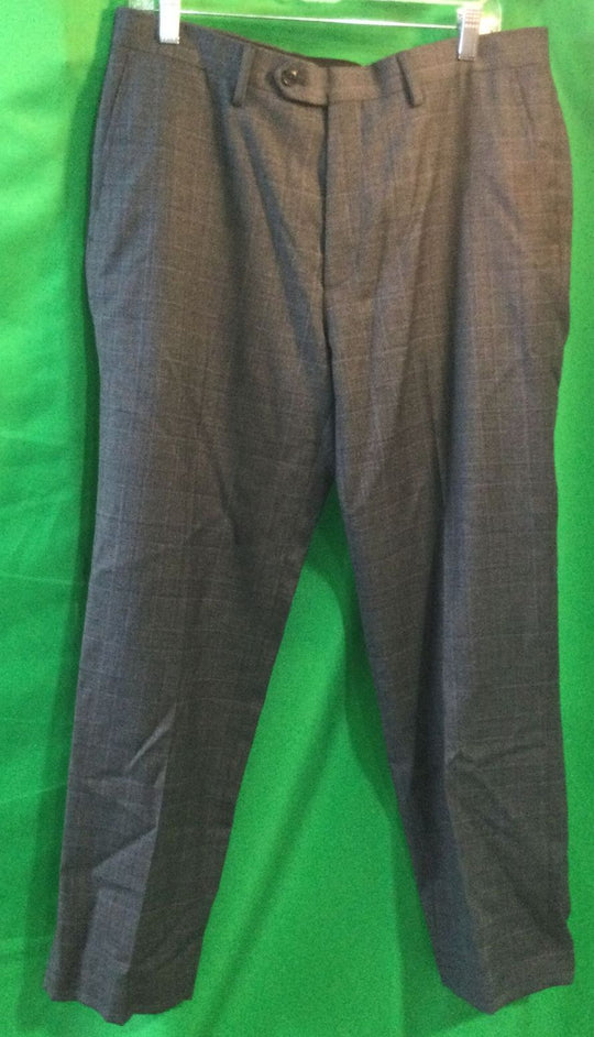 Jos. A. Bank Grey and Blue Checkered Wool Pants - Size 41 / 35 Waist - Men's