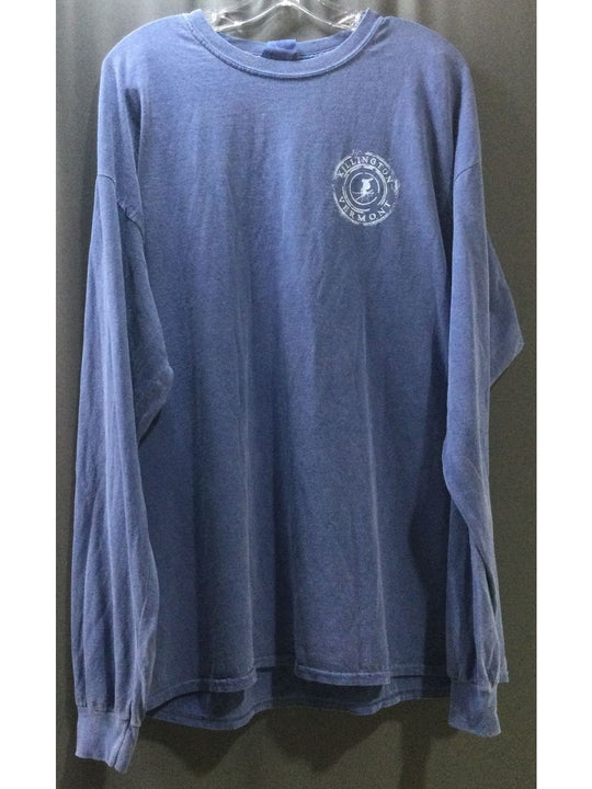 Gildan Blue with White Design Long Sleeve - Size 2XL - Men's